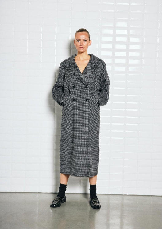 WBLMEADOW CHEKED WOOL COAT