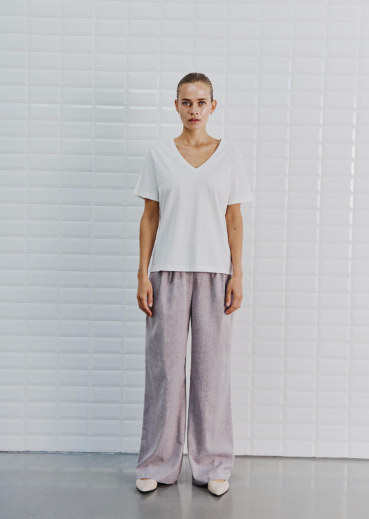 WBLGABRIELLA SS V-NECK TEE