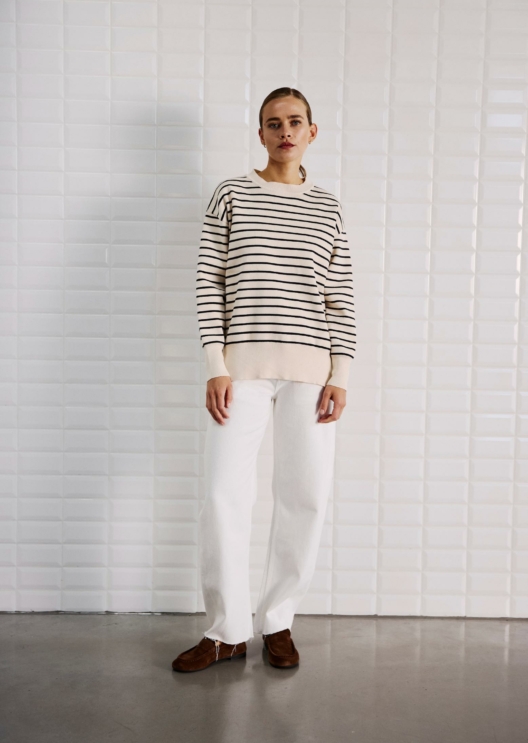 WBLBARBARA LS STRIPED PULLOVER