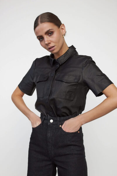 WBLQUEENS SS LEATHER SHIRT