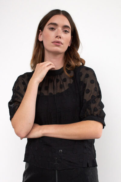 WBLMILEY LACE BLACK TOP
