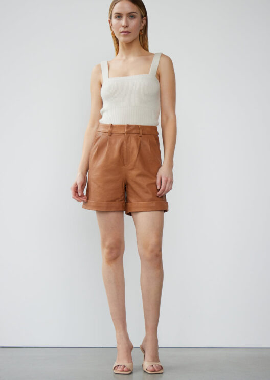 WBLFAYE LEATHER BERMUDA SHORTS