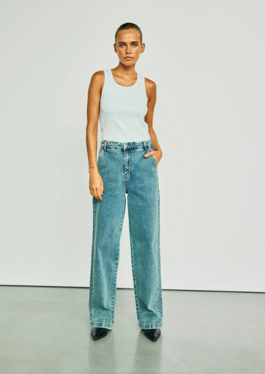 WBLCARLA INDIGO MW DENIM PANTS