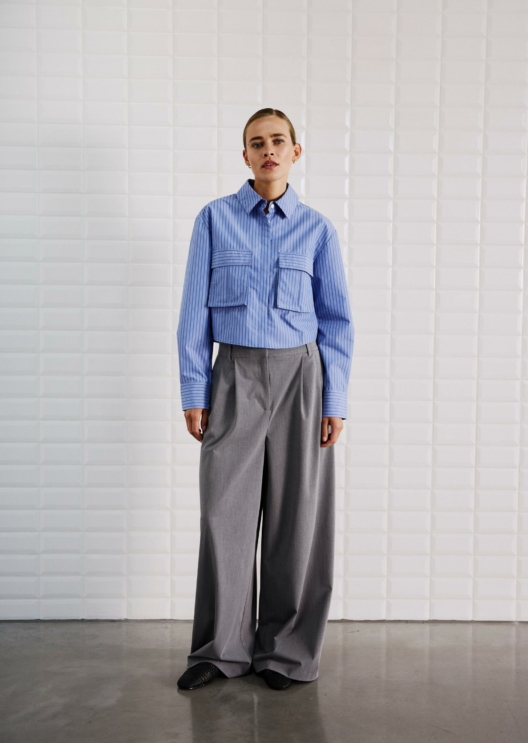 WBLLEMON LS CROPPED SHIRT