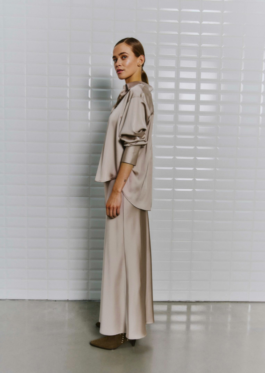 WBLDAGMAR SATEEN MAXI SKIRT