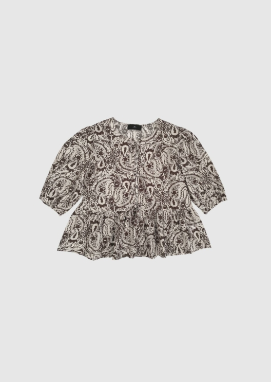 WBLAMINA TIE FRONT PEP TOP