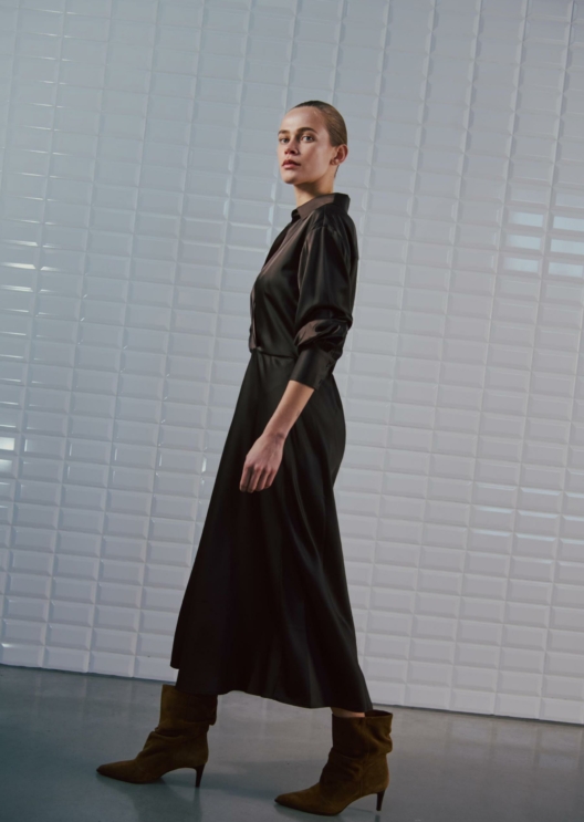 WBLLUNA SATEEN MIDI DRESS