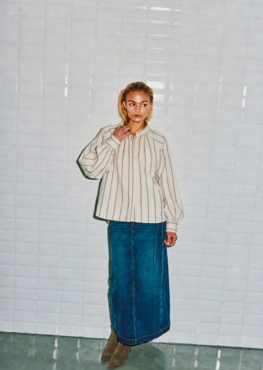 WBLELVIRA LS STRIPE BLOUSE