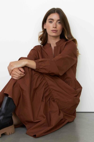 WBLBRANDY POPLIN LS LONG DRESS