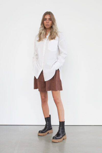 WBLMEMORY FAUX SUEDE SKIRT