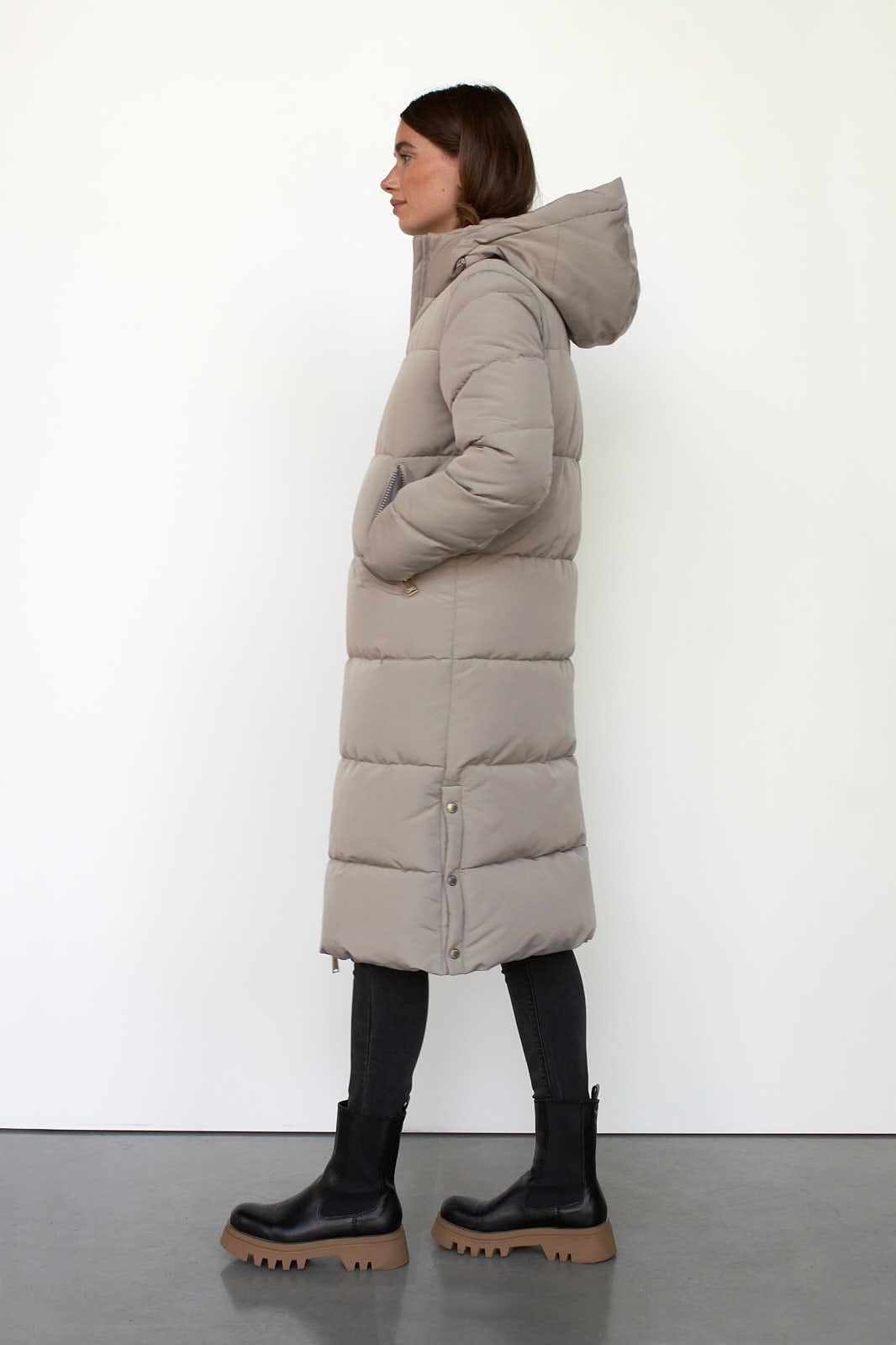 black bubble coat long