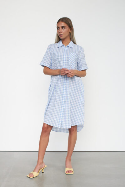 WBLLEGEND SS CHECK SHIRT DRESS