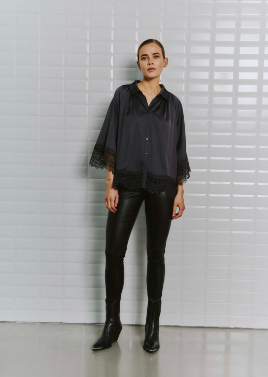 WBLDAGMAR SATEEN LACE SHIRT