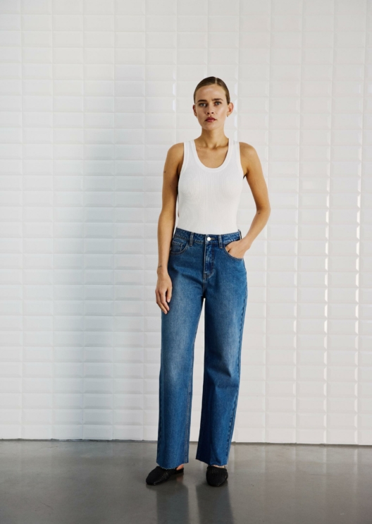 WBLABIGALE HW STRAIGHT JEANS