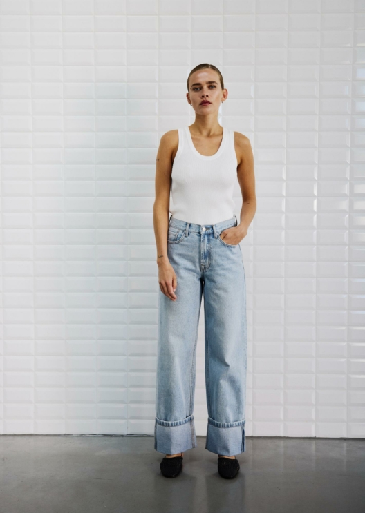 WBLHAZEL HW TURN UP JEANS