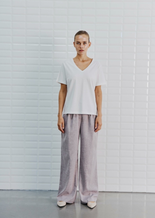 WBLGABRIELLA SS V-NECK TEE