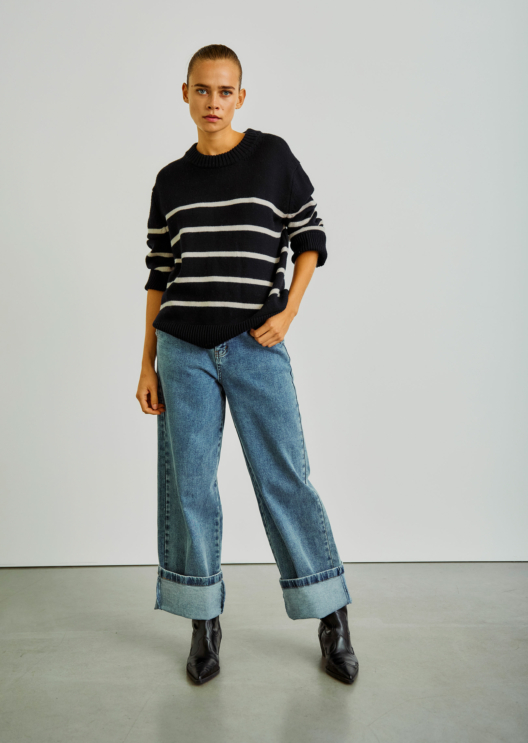 WBLCASSIDY LS STRIPED PULLOVER