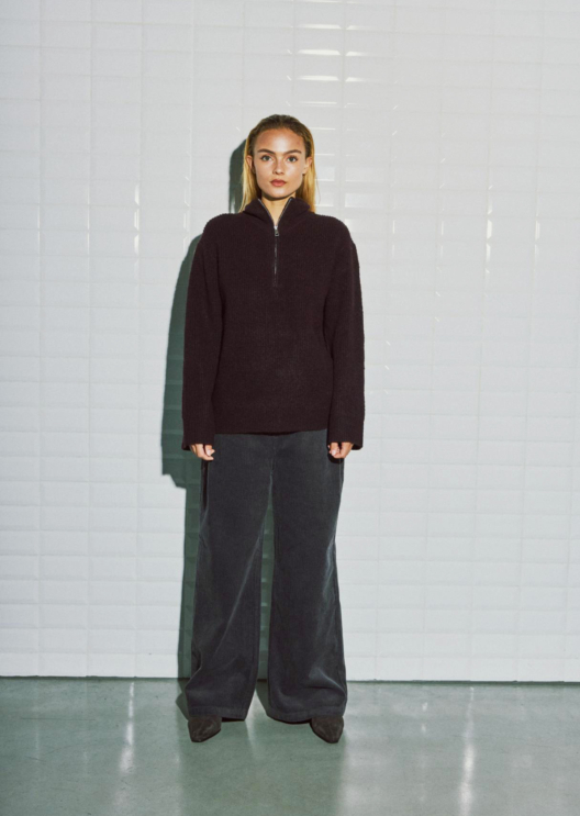 WBLIZA LS RIB ZIP PULLOVER