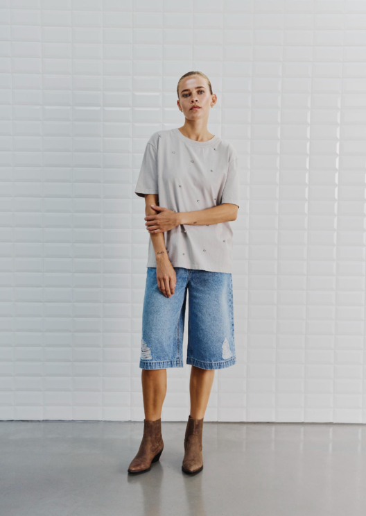 WBLLAUREN PEARL SS TEE