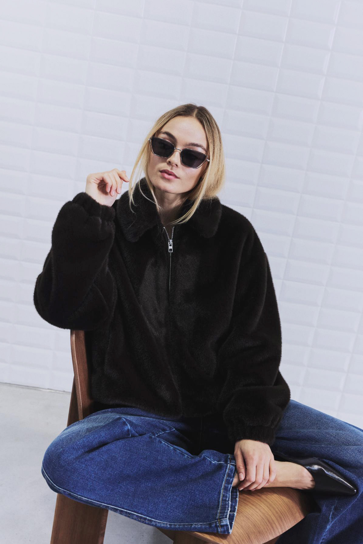 Jacken: WBLNOHR FAUX FUR JACKET (Size: L)