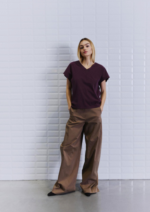 WBLNICOLE SS V-NECK TEE
