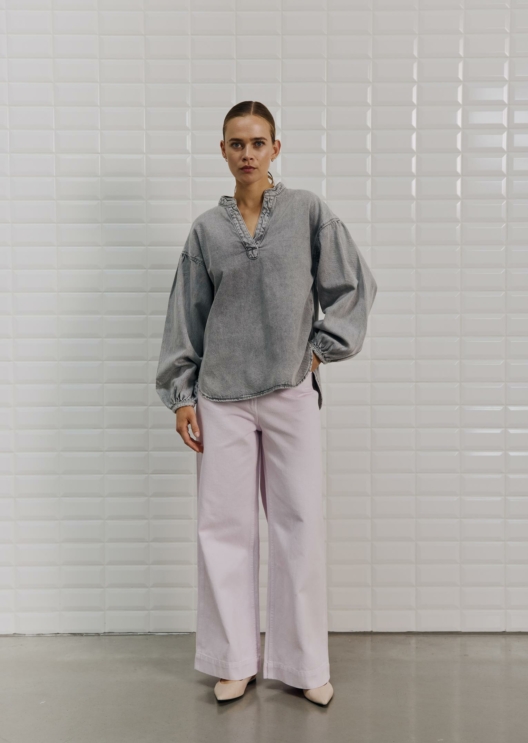 WBLPENELOPE DENIM TUNIC SHIRT