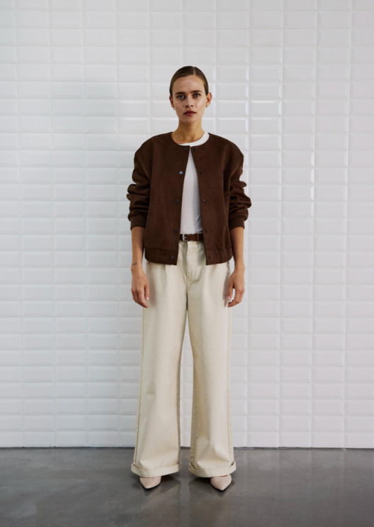 WBLFREYA VEGAN SUEDE BOMBER