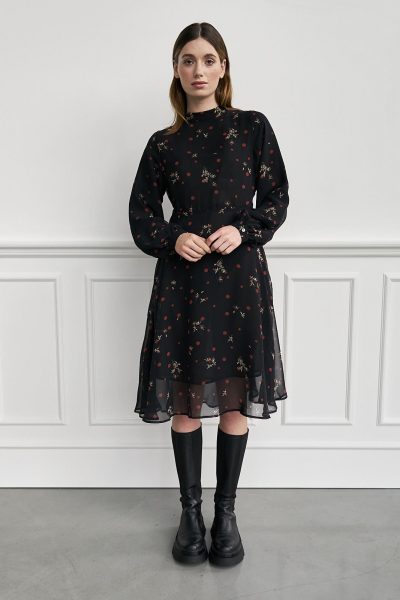 WBLJENNIFER ROME LS MIDI DRESS