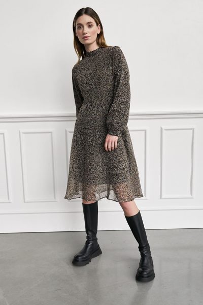 WBLJENNIFER ROME LS MIDI DRESS