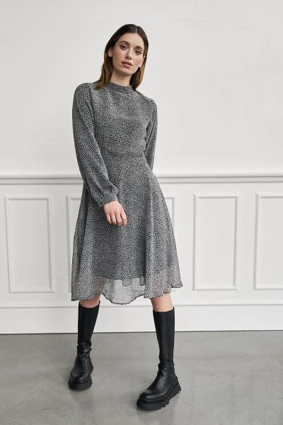 WBLJENNIFER ROME LS MIDI DRESS