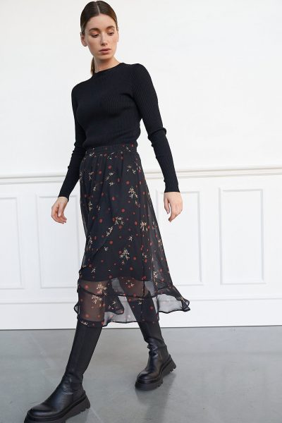WBLMELISSA ROME WRP MIDI SKIRT