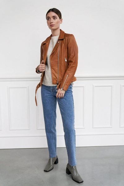 WBLMAYFAIR REAL LEATHER BIKER