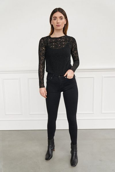 WBLELLIE LS LACE TOP