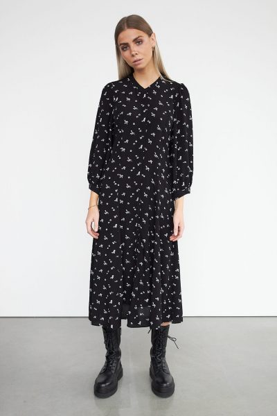WBLNANCY MIDI DRESS 3/4 SLEEVE