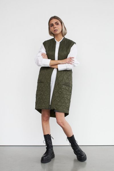 WBLLIVA QUILTED LONG WAISTCOAT