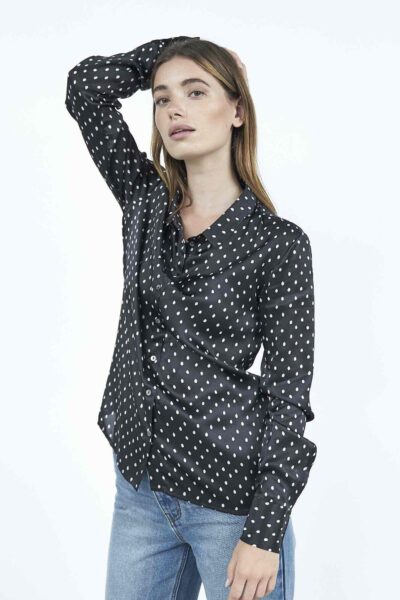WBLLUCY PORTO SILK DOT SHIRT