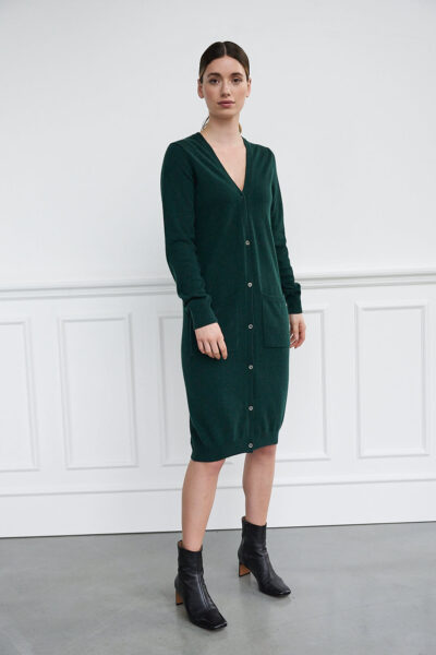 WBLPEARL LNG CASHMERE CARDIGAN