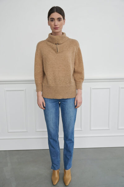 WBLZIVA MOHAIR ZIP PULLOVER