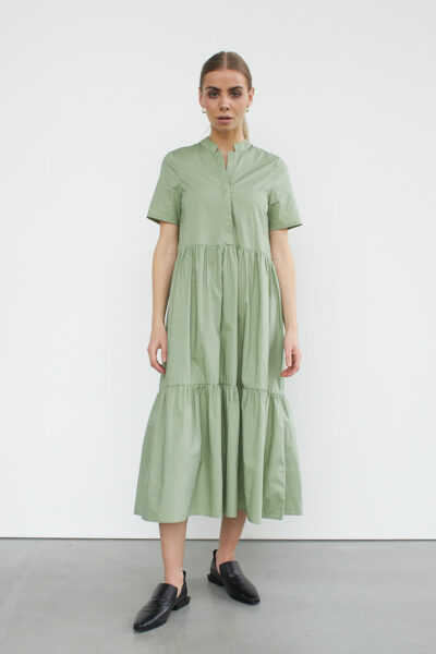 WBLBRANDY POPLIN SS LONG DRESS