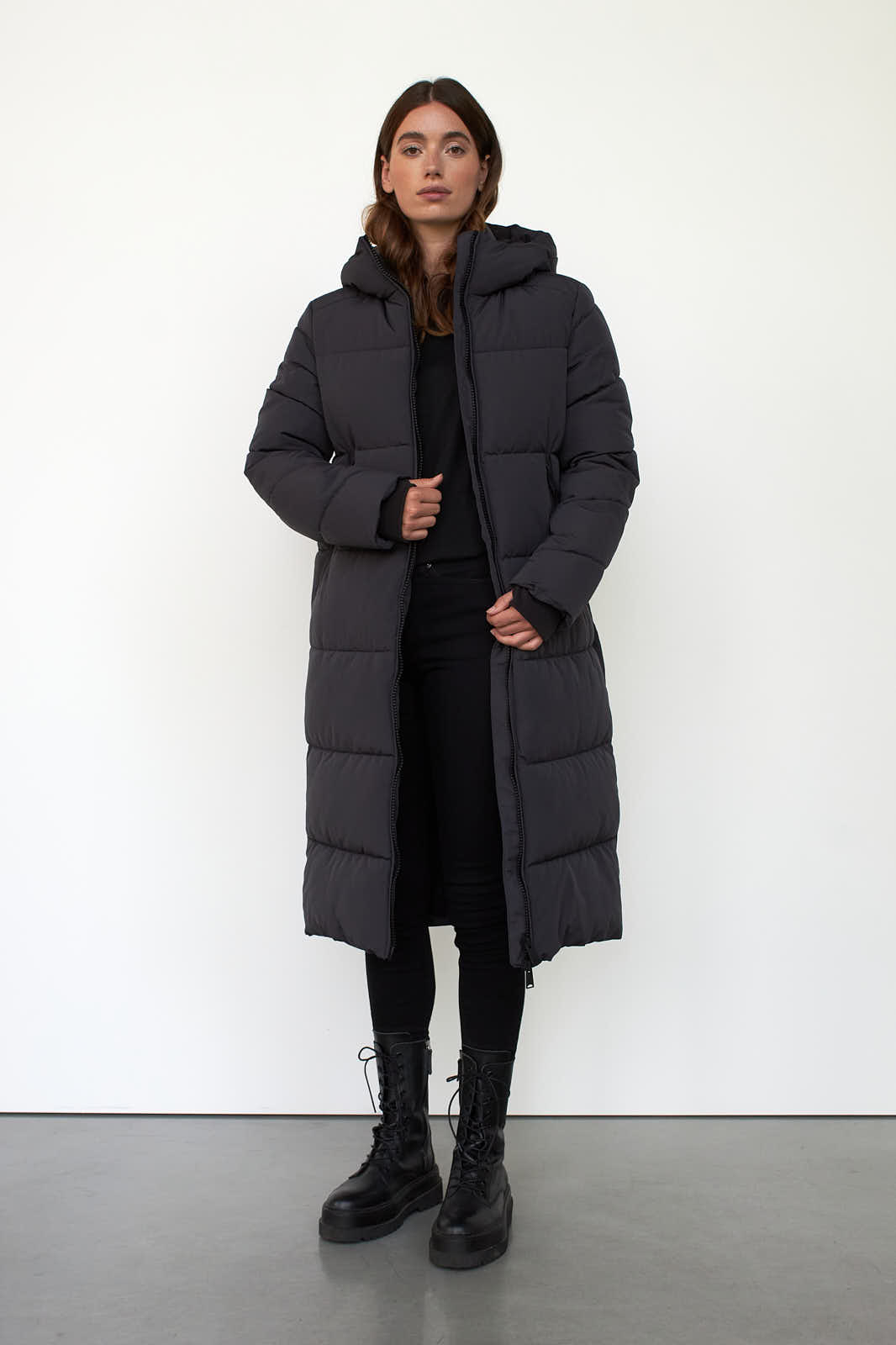 aritzia long puffer jacket