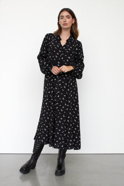 WBLNANCY MIDI DRESS 3/4 SLEEVE