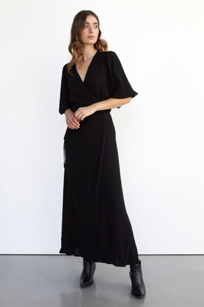 WBLFELINE WRAP MAXI DRESS
