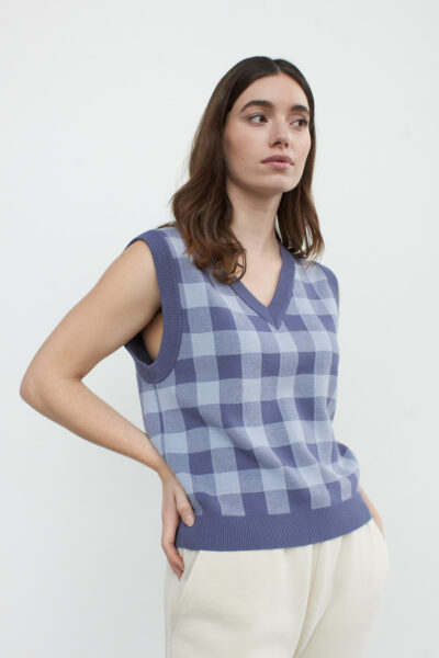WBLVERA CHECKERED KNIT VEST