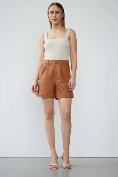 WBLFAYE LEATHER BERMUDA SHORTS
