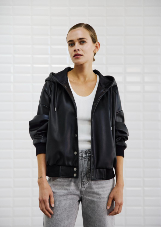 WBLMAYA VEGAN HOODED BOMBER