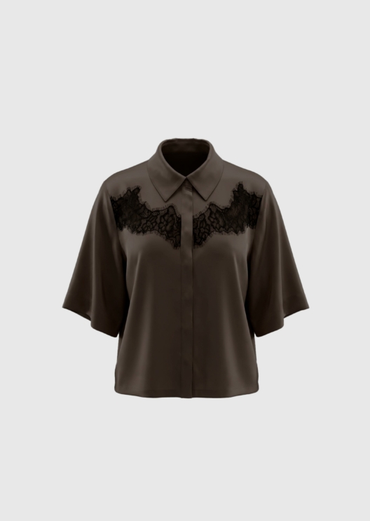 WBLLUNA SATEEN HS LACE SHIRT