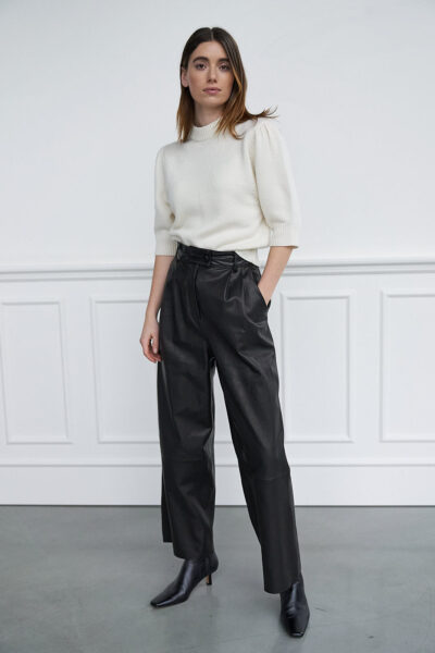 WBLLEILA WIDE LEATHER PANTS