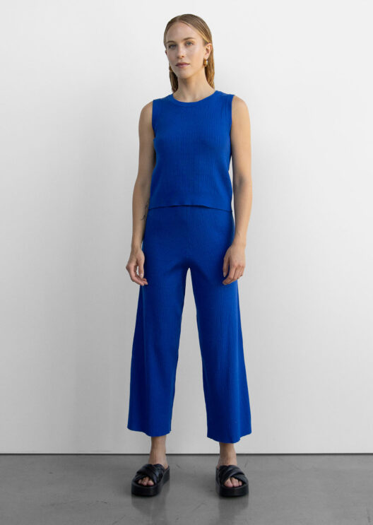 Zara, Pants & Jumpsuits, Zara Blue Ribbed Leggings Size M