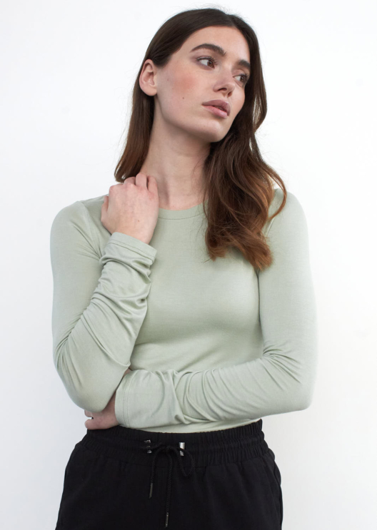 Touch of Class Grey Short Sleeve Turtleneck Top