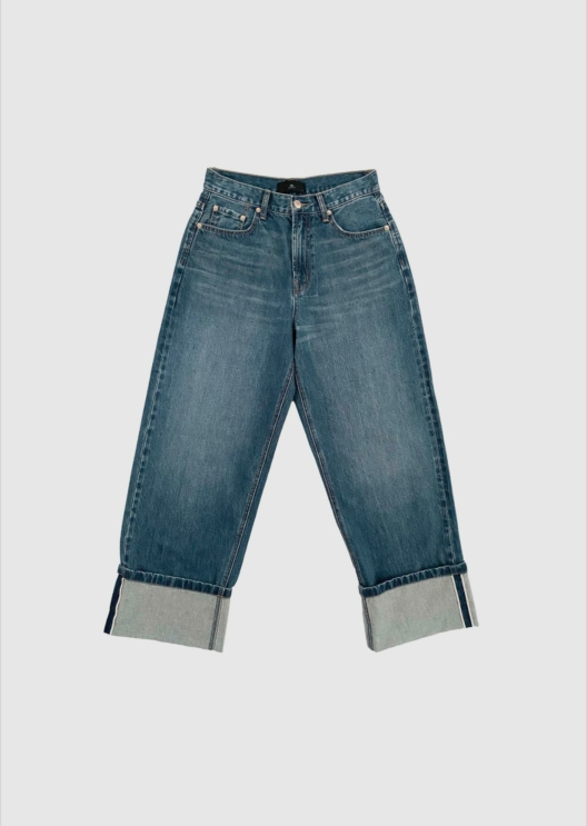 WBLHAZEL BLUE TURN UP JEANS